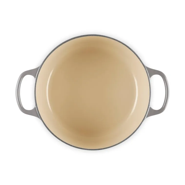 Le Creuset Signature gjutjärn rund gryta, Flint, 4,2 L Le Creuset