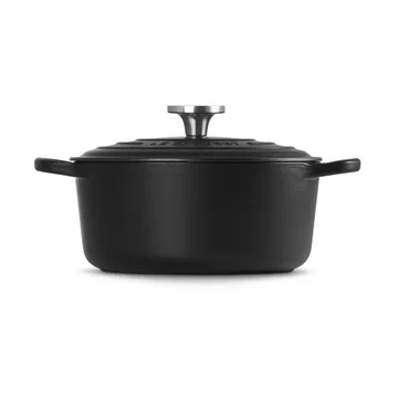 Le Creuset Signature gjutjärn rund gryta - Matte Black, 4,2 L - Le Creuset