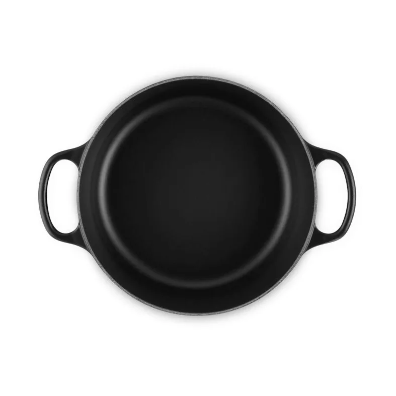 Le Creuset Signature gjutjärn rund gryta, Matte Black, 4,2 L Le Creuset