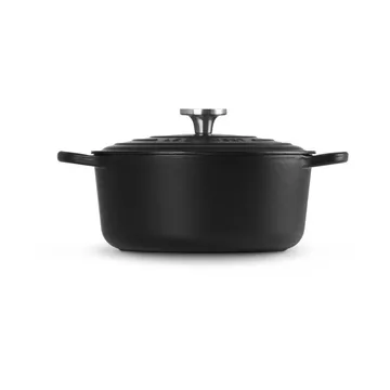 Le Creuset Signature gjutjärn rund gryta - Matte Black, 5,3 L - Le Creuset
