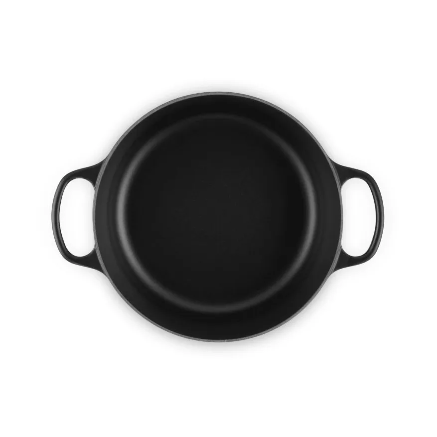 Le Creuset Signature gjutjärn rund gryta, Matte Black, 5,3 L Le Creuset