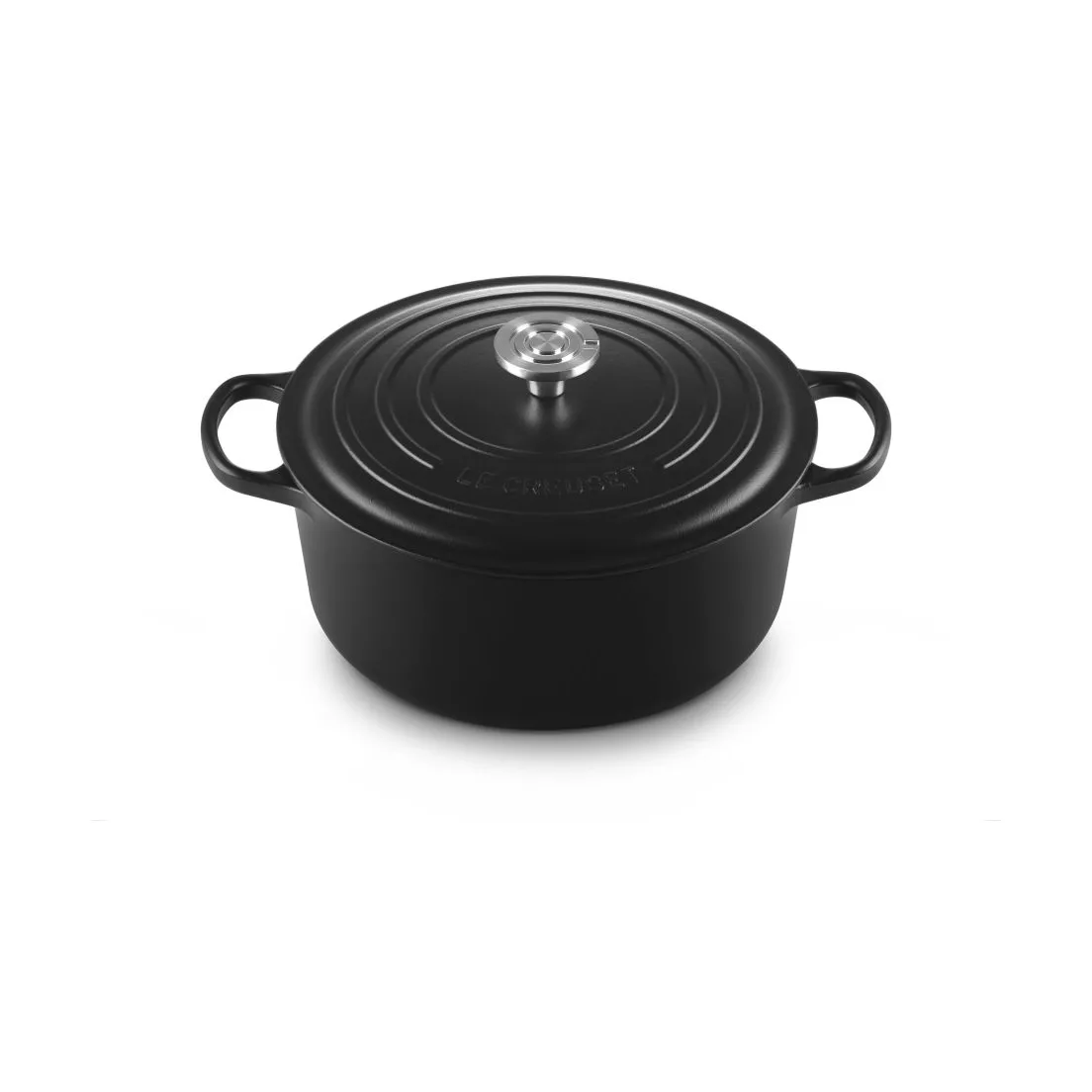 Le Creuset Signature gjutjärn rund gryta, Matte Black, 6,7 L Le Creuset