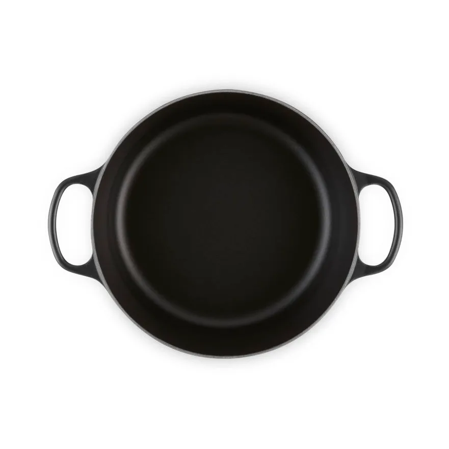 Le Creuset Signature gjutjärn rund gryta, Matte Black, 6,7 L Le Creuset
