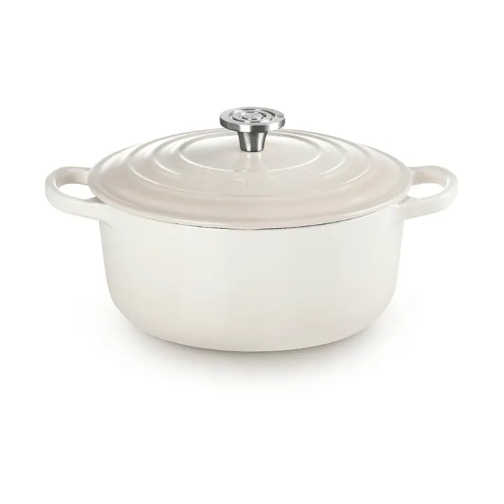 Le Creuset Signature gjutjärn rund gryta - Meringue, 3,3 L - Le Creuset