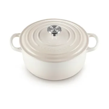 Le Creuset Signature gjutjärn rund gryta - Meringue, 3,3 L - Le Creuset