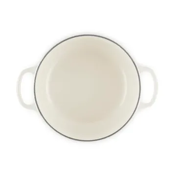 Le Creuset Signature gjutjärn rund gryta - Meringue, 3,3 L - Le Creuset