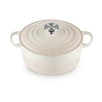 Le Creuset Signature gjutjärn rund gryta - Meringue, 4,2 L - Le Creuset