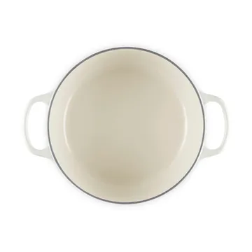 Le Creuset Signature gjutjärn rund gryta - Meringue, 4,2 L - Le Creuset