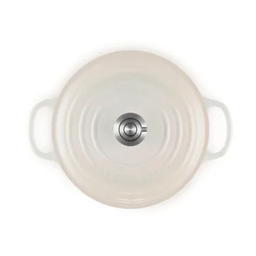 Le Creuset Signature gjutjärn rund gryta - Meringue, 5,3 L - Le Creuset