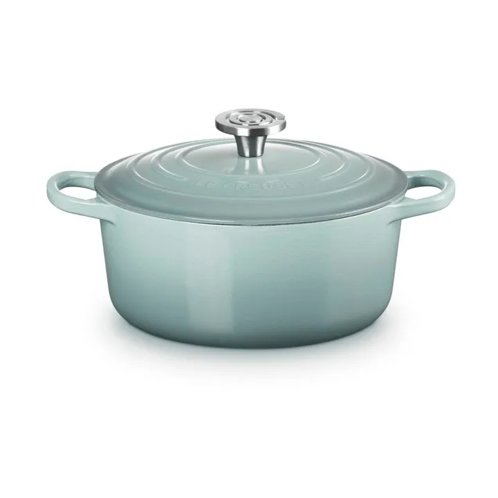 Le Creuset Signature gjutjärn rund gryta - Sea Salt, 4,2 L - Le Creuset