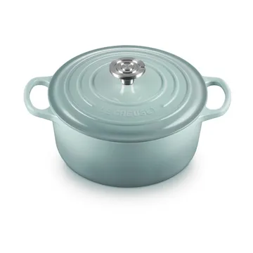 Le Creuset Signature gjutjärn rund gryta - Sea Salt, 4,2 L - Le Creuset