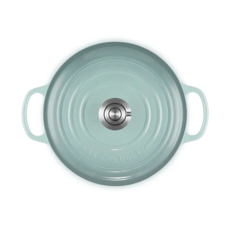 Le Creuset Signature gjutjärn rund gryta, Sea Salt, 4,2 L Le Creuset