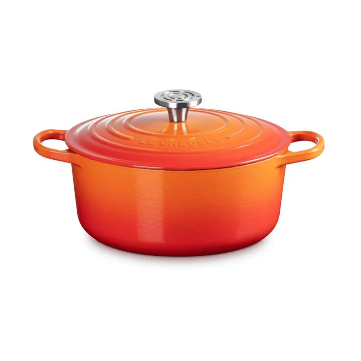 Le Creuset Signature gjutjärn rund gryta - Volcanic, 5,3 L - Le Creuset