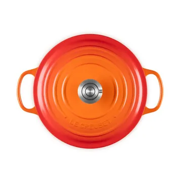 Le Creuset Signature gjutjärn rund gryta - Volcanic, 5,3 L - Le Creuset