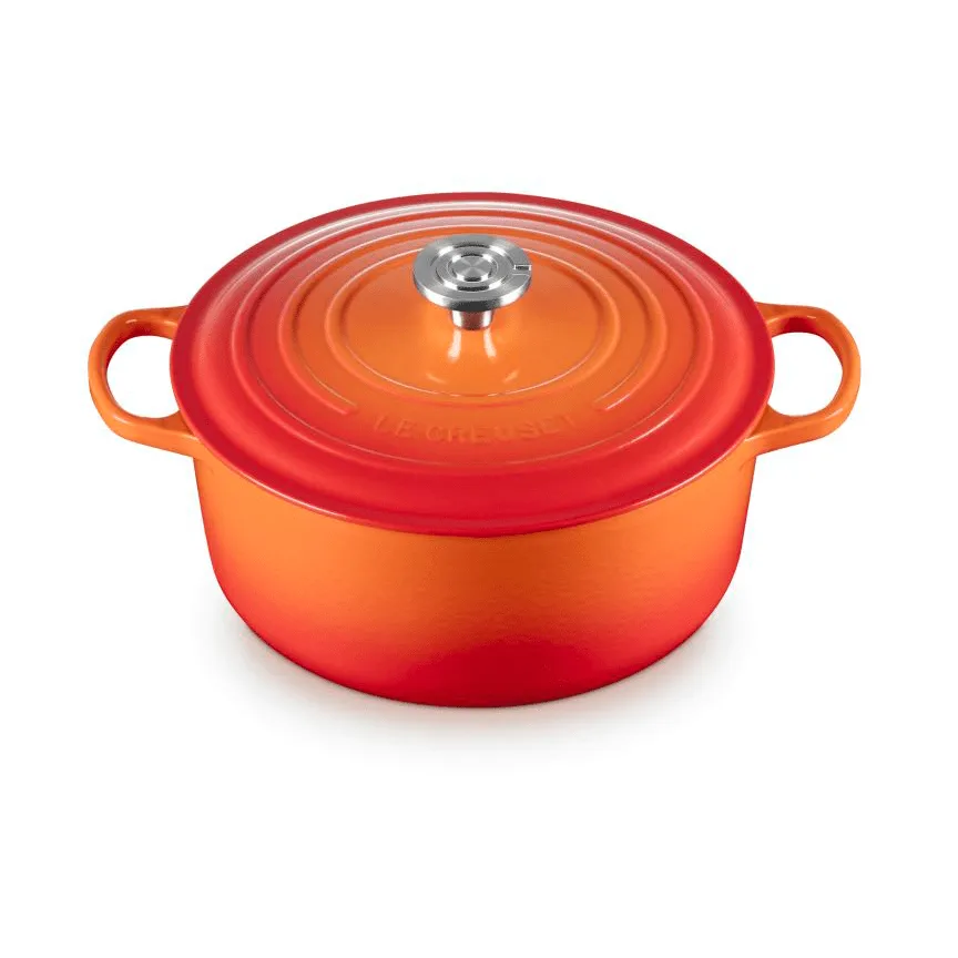 Le Creuset Signature gjutjärn rund gryta, Volcanic, 6,7 L Le Creuset