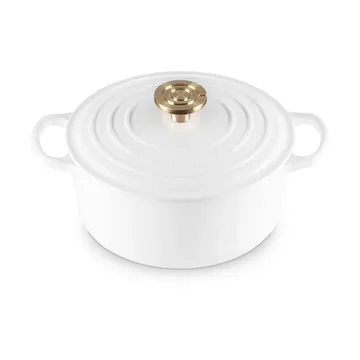 Le Creuset Signature gjutjärn rund gryta - White, 4,2 L - Le Creuset