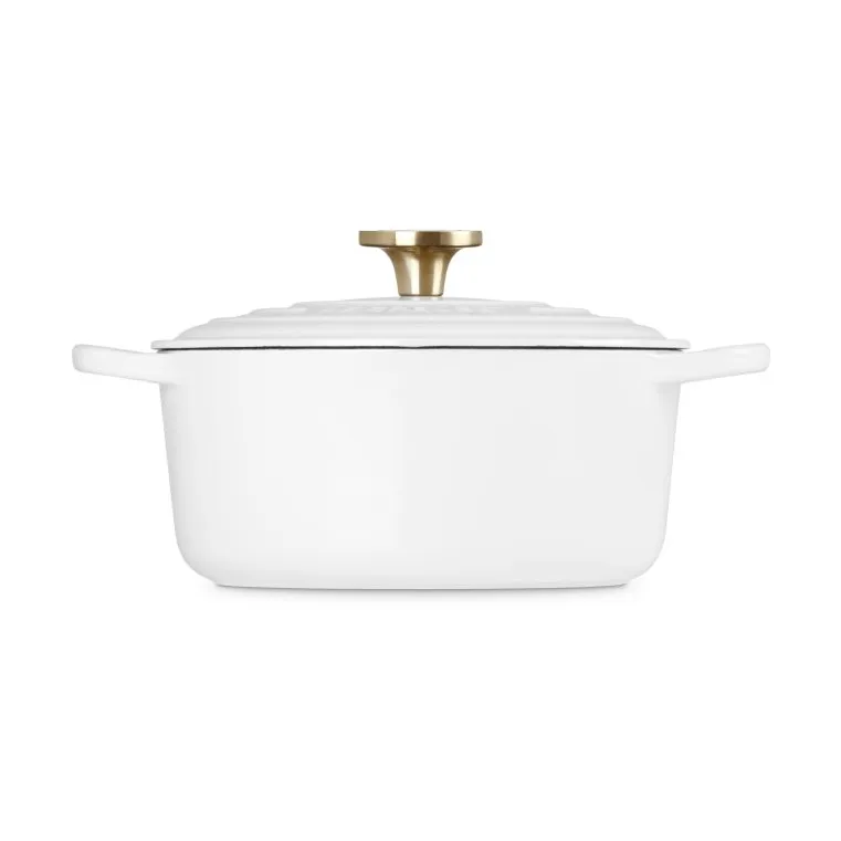 Le Creuset Signature gjutjärn rund gryta, White, 4,2 L Le Creuset