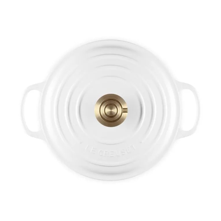 Le Creuset Signature gjutjärn rund gryta, White, 4,2 L Le Creuset