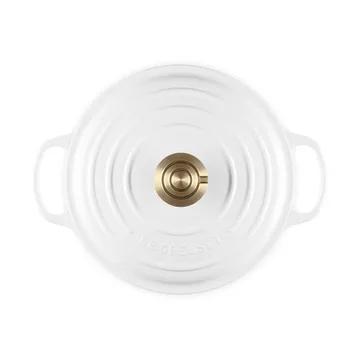 Le Creuset Signature gjutjärn rund gryta - White, 4,2 L - Le Creuset
