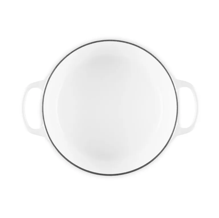 Le Creuset Signature gjutjärn rund gryta, White, 4,2 L Le Creuset