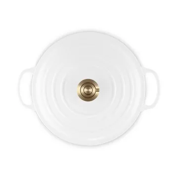 Le Creuset Signature gjutjärn rund gryta - White, 6,7 L - Le Creuset