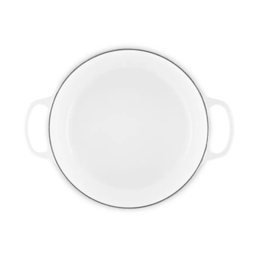 Le Creuset Signature gjutjärn rund gryta, White, 6,7 L Le Creuset