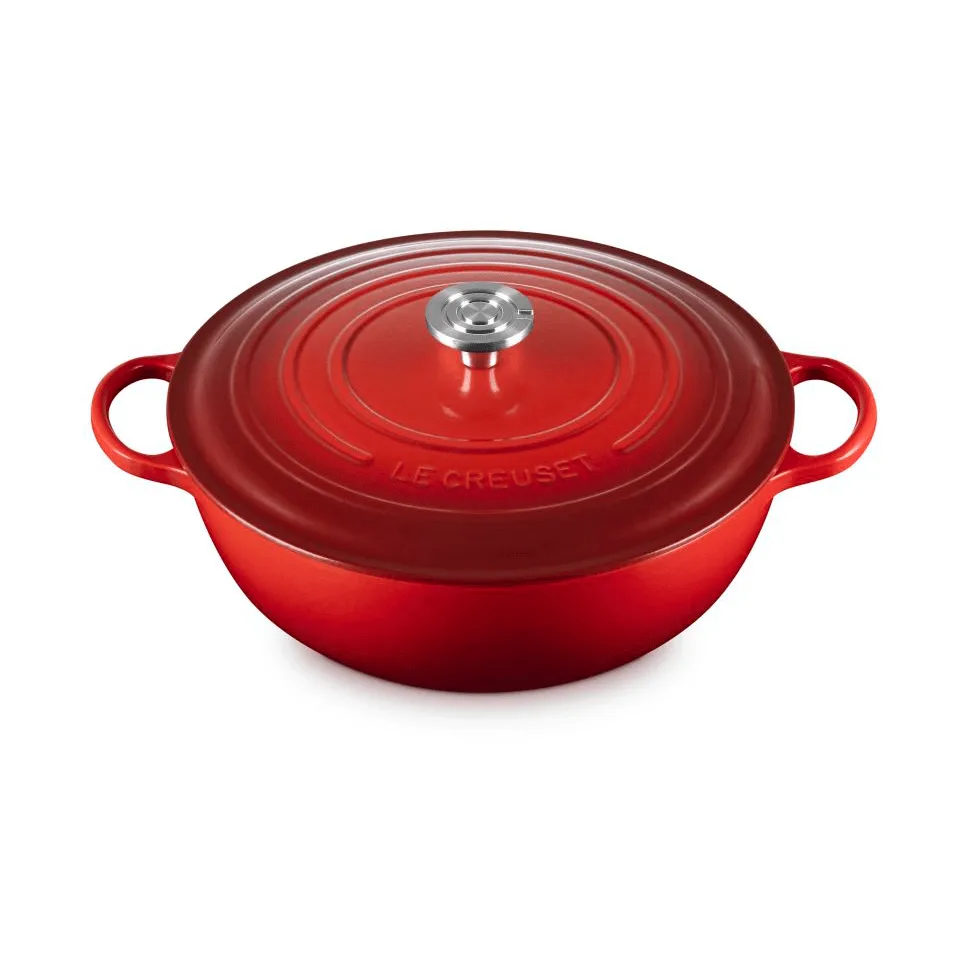 Le Creuset Signature gjutjärn stekgryta, Cerise, 7 L Le Creuset