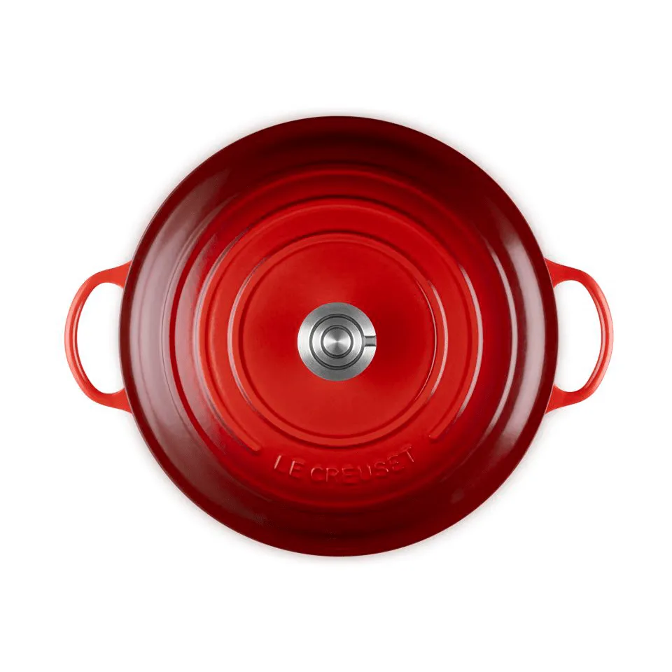 Le Creuset Signature gjutjärn stekgryta, Cerise, 7 L Le Creuset