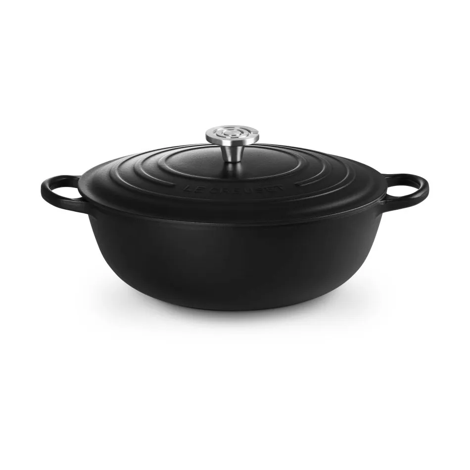 Le Creuset Signature gjutjärn stekgryta, Matte Black, 7 L Le Creuset
