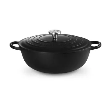 Le Creuset Signature gjutjärn stekgryta - Matte Black, 7 L - Le Creuset