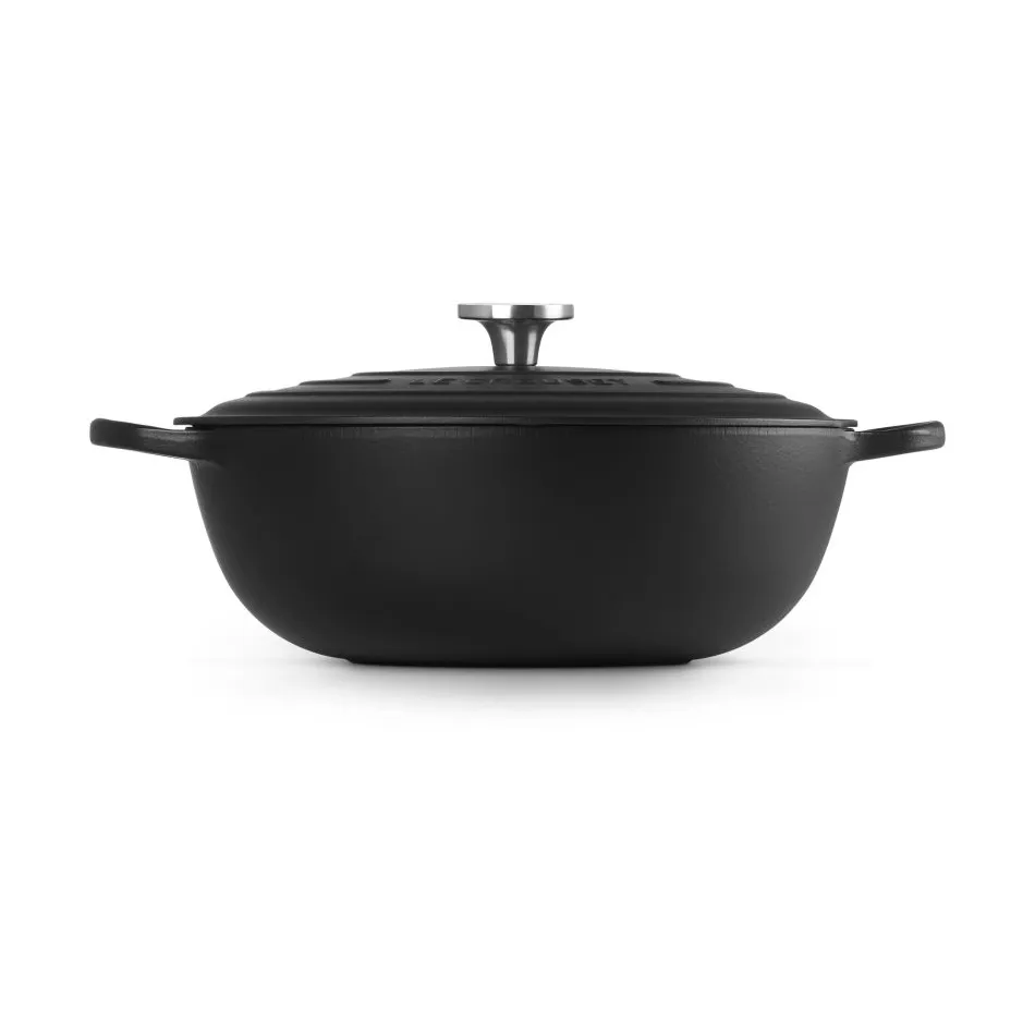 Le Creuset Signature gjutjärn stekgryta, Matte Black, 7 L Le Creuset