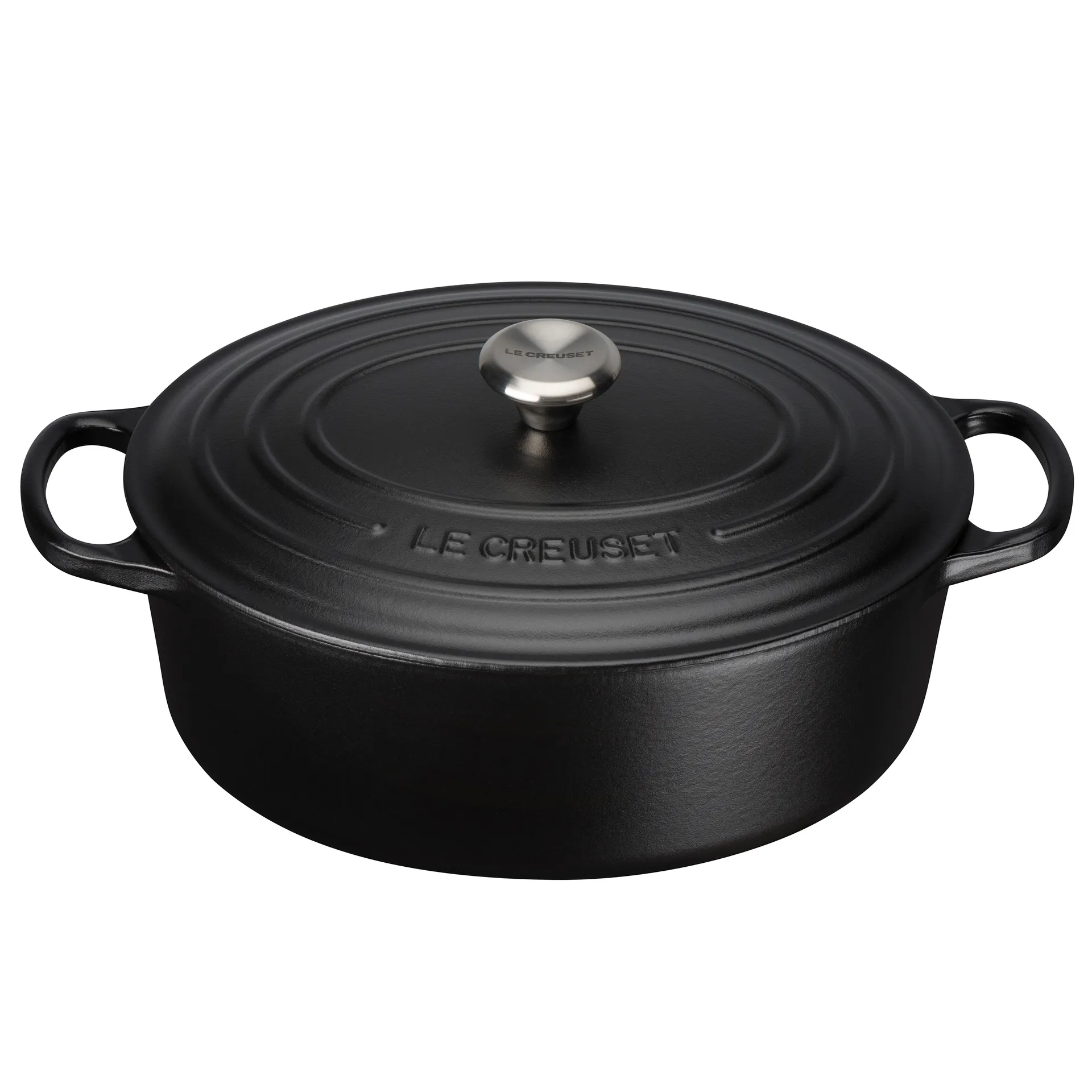 Le Creuset Signature oval gryta 4,1 l, Matte Black Le Creuset