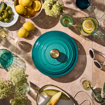 Le Creuset Signature oval gryta 6,3 l - Bleu Riviera - Le Creuset
