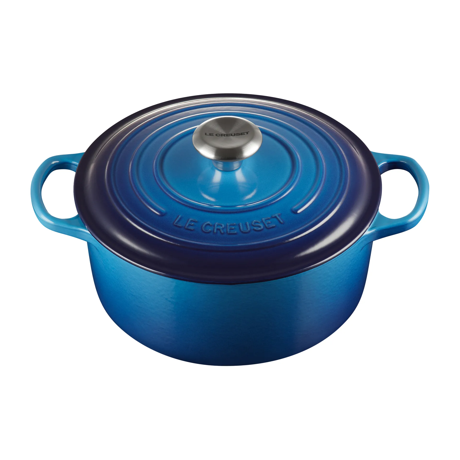 Le Creuset Signature rund gryta 4,2 l, Azure blue Le Creuset