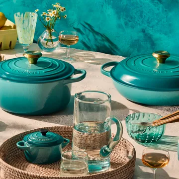 Le Creuset Signature rund gryta 4,2 l - Bleu Riviera - Le Creuset