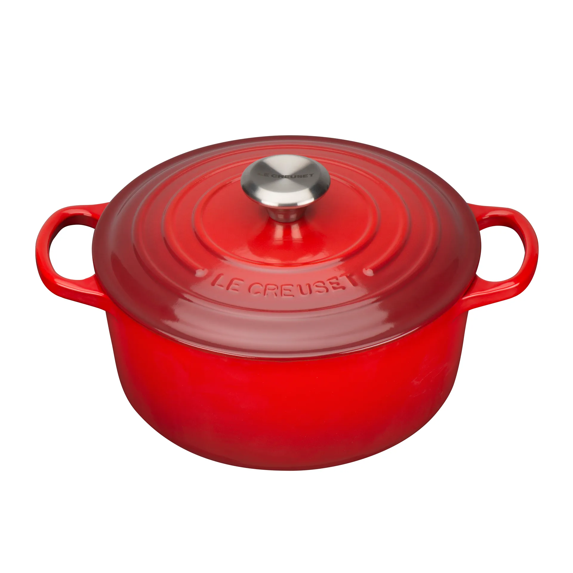Le Creuset Signature rund gryta 4,2 l, Cerise Le Creuset