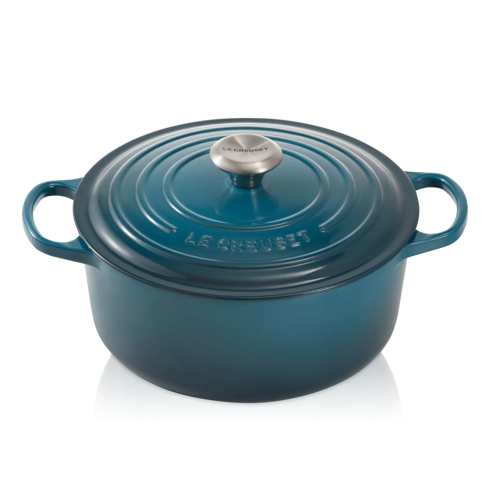 Le Creuset Signature rund gryta 4,2 l, Deep Teal Le Creuset