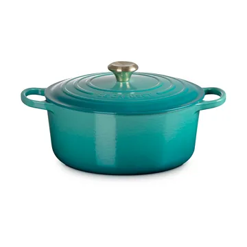 Le Creuset Signature rund gryta 6,7 l - Bleu Riviera - Le Creuset