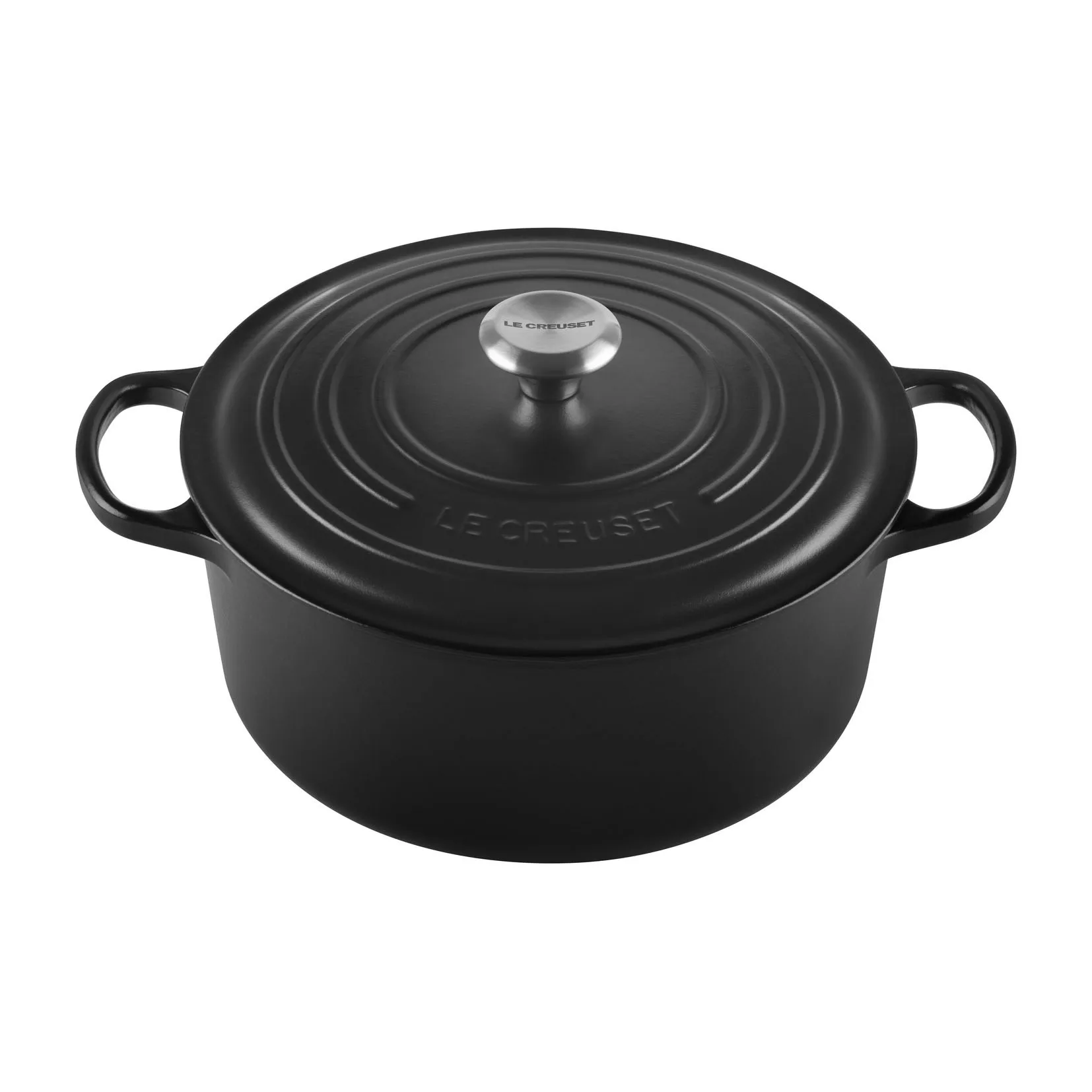 Le Creuset Signature rund gryta 6,7 l, Matte black Le Creuset