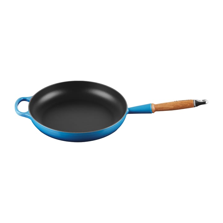 Le Creuset Signature stekpanna trähandtag 28 cm - Azure blue - Le Creuset