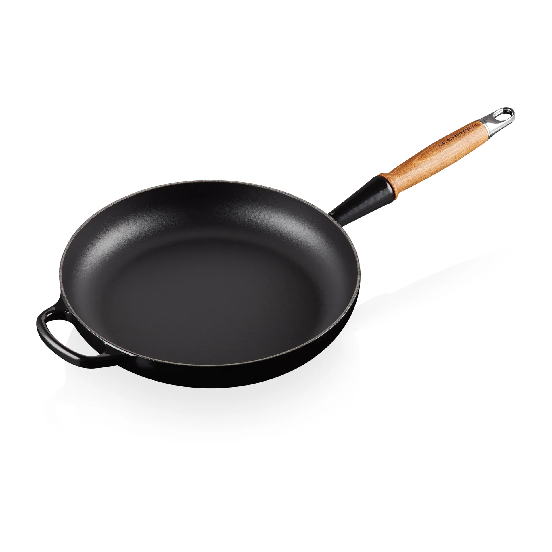 Le Creuset Signature stekpanna trähandtag 28 cm, Black Onyx Le Creuset