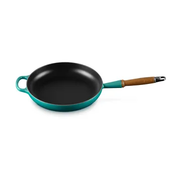 Le Creuset Signature stekpanna trähandtag 28 cm - Bleu Riviera - Le Creuset