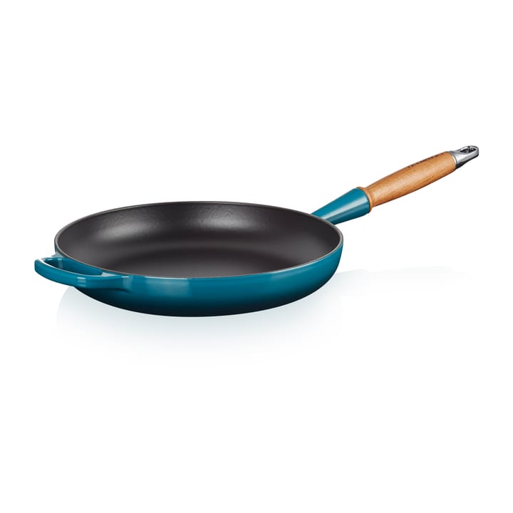 Le Creuset Signature stekpanna trähandtag 28 cm, Deep Teal Le Creuset