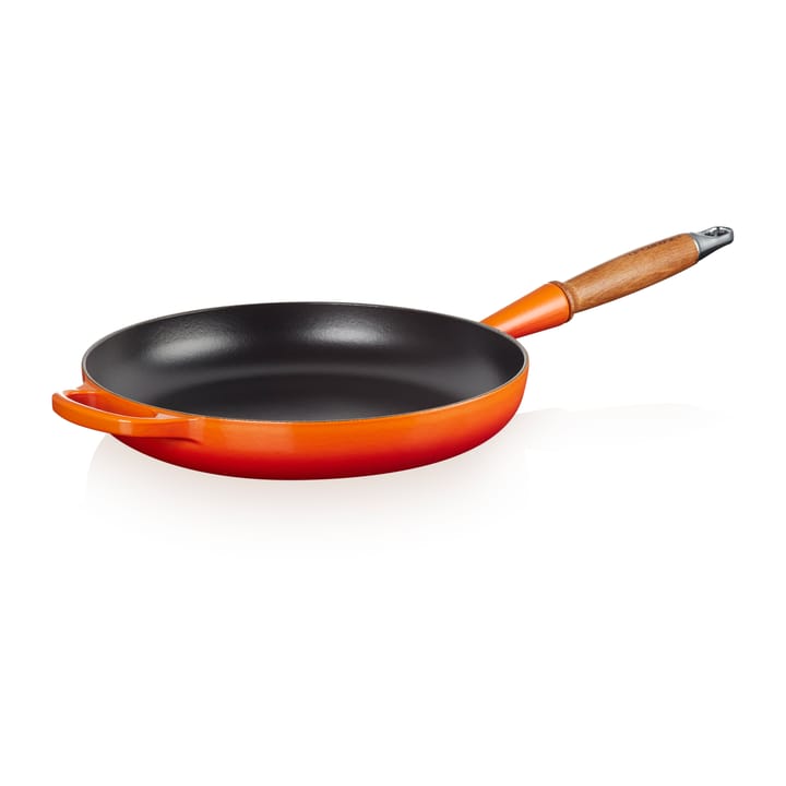 Le Creuset Signature stekpanna trähandtag 28 cm, Flame Le Creuset