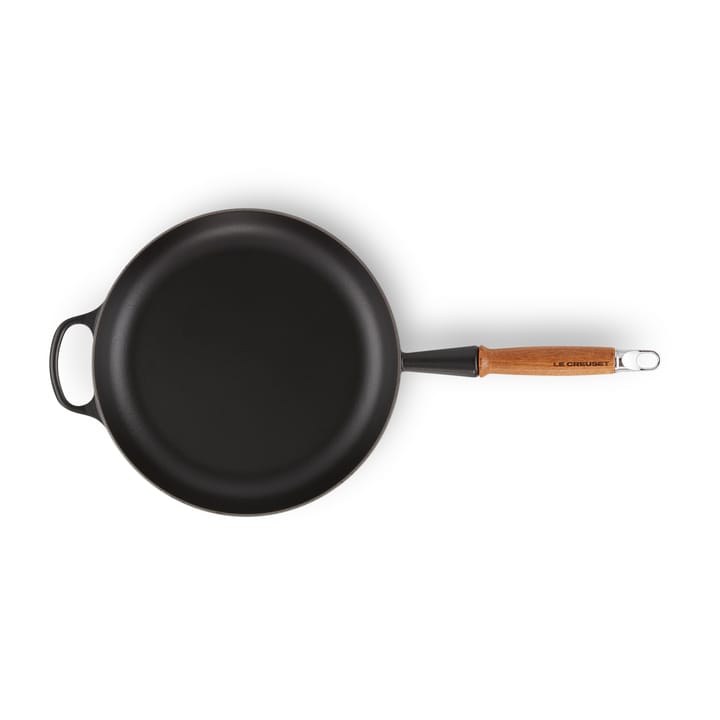 Le Creuset Signature stekpanna trähandtag 28 cm, Matte Black Le Creuset