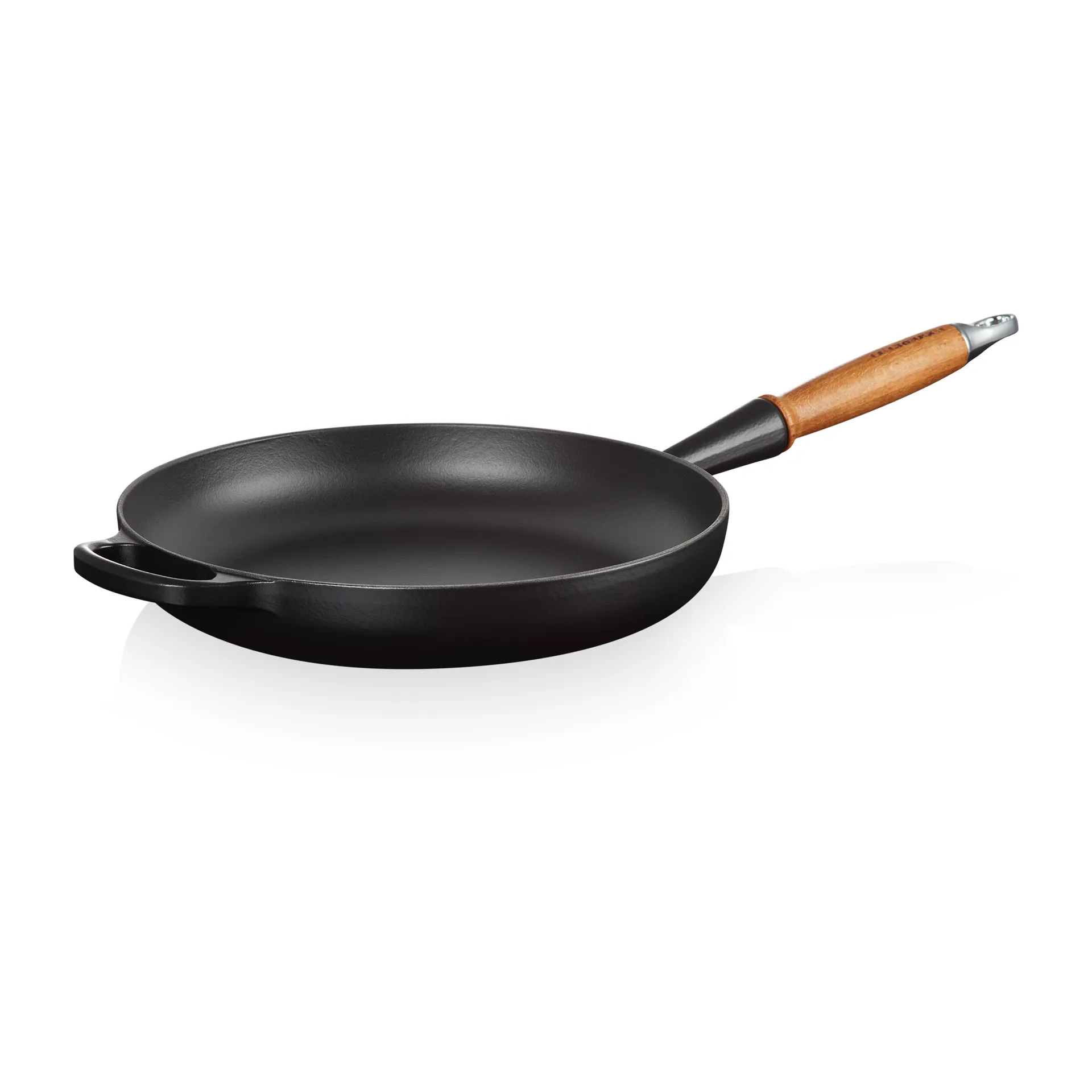 Le Creuset Signature stekpanna trähandtag 28 cm, Matte Black Le Creuset