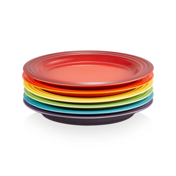 Le Creuset Signature tallrik 22 cm 6-pack - Rainbow - Le Creuset