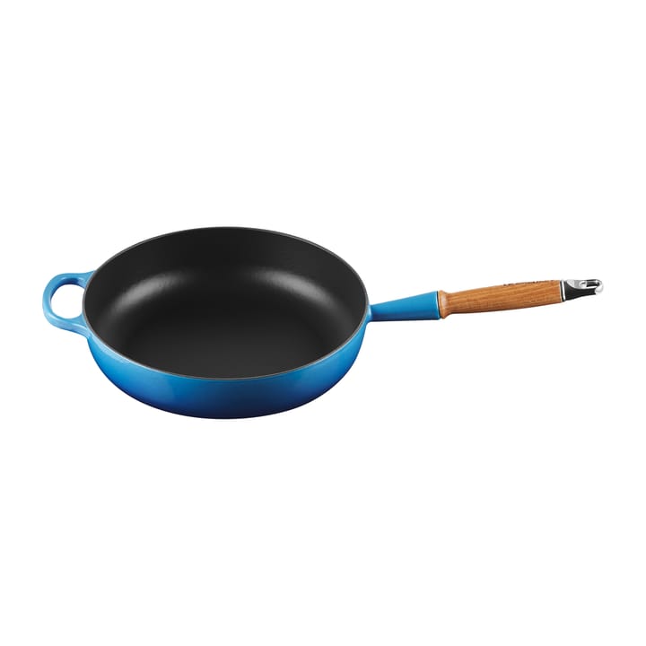 Le Creuset Signature traktörpanna trähandtag 28 cm - Azure blue - Le Creuset