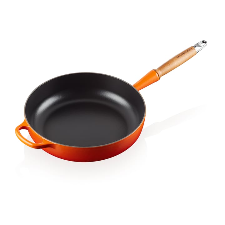 Le Creuset Signature traktörpanna trähandtag 28 cm, Flame Le Creuset