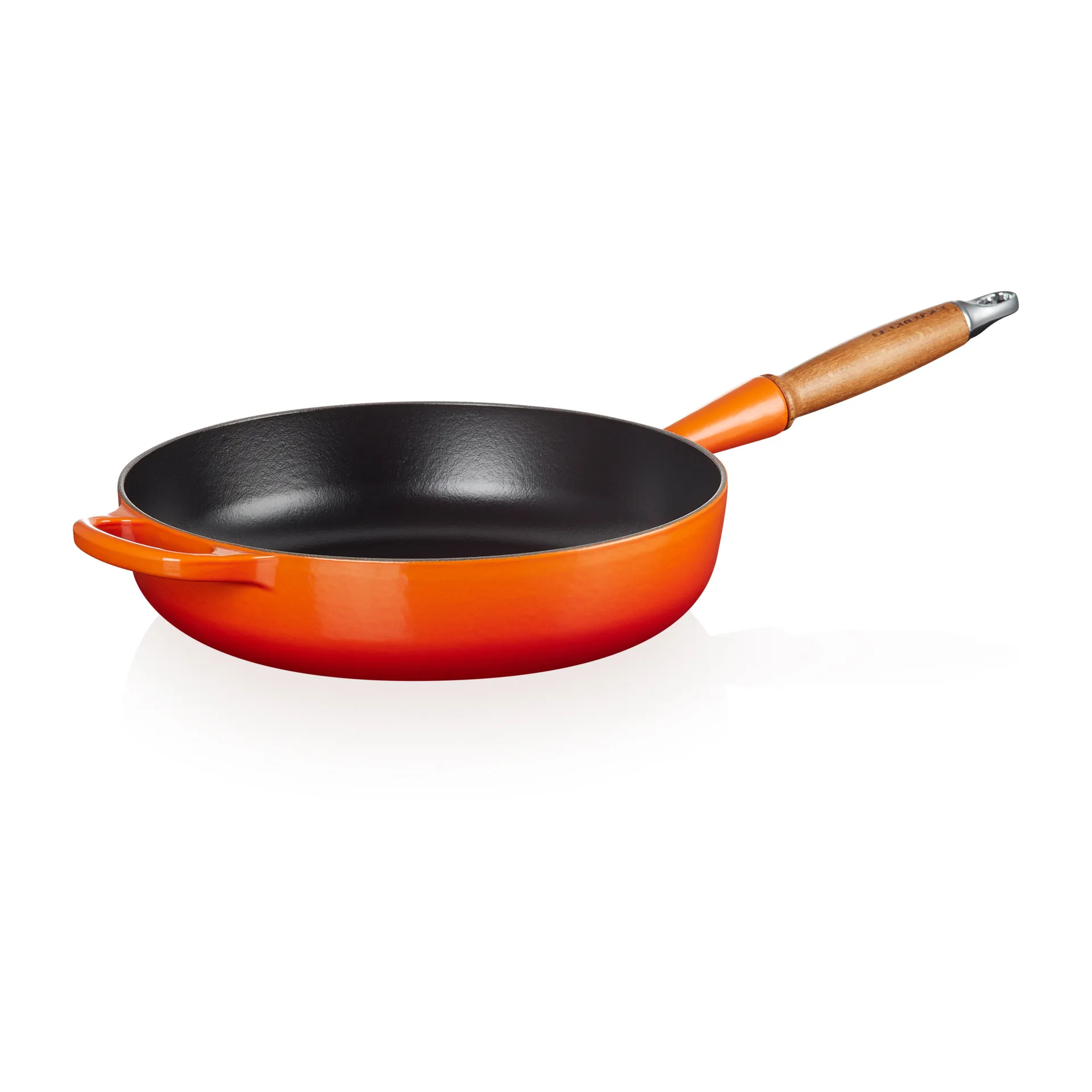 Le Creuset Signature traktörpanna trähandtag 28 cm, Flame Le Creuset